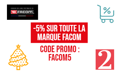 Offre Facom : 5% de remise sur tous les articles