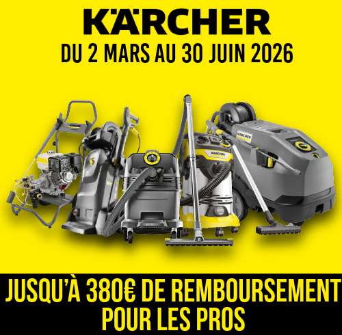 Offre de remboursement Kärcher 2026 jusqu'à 380€ pour les professionnels